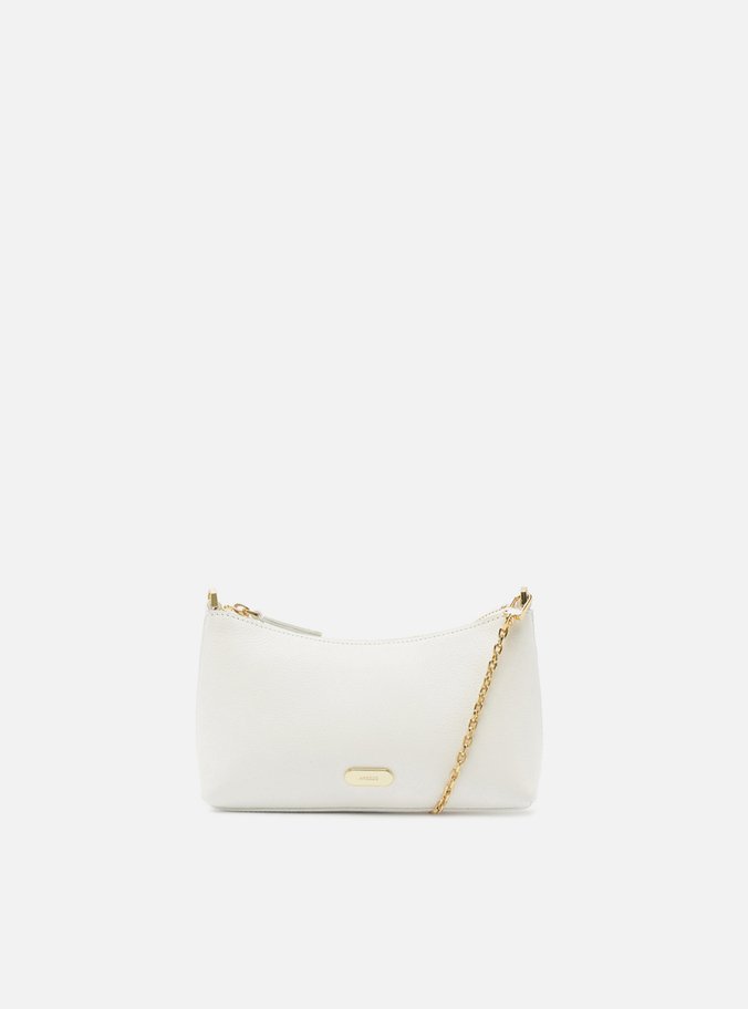 Bolsa Tiracolo Branca Couro Pequena Corrente