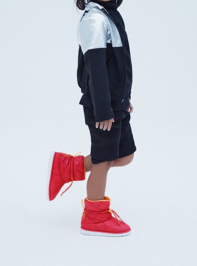 Bota Infantil Rosa Nylon Estofada