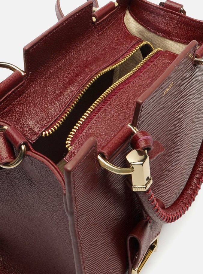 Bolsa Tote Bordô Couro Abraccio Média