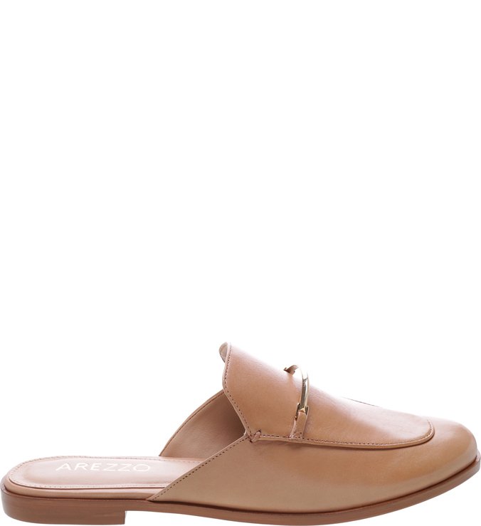 Mule Fechada Couro Nude-Rose