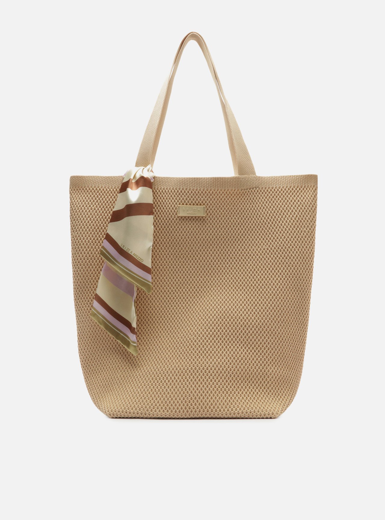 Bolsa Shopping Multicolorida Knit Grande Nó Brizza — foto 1