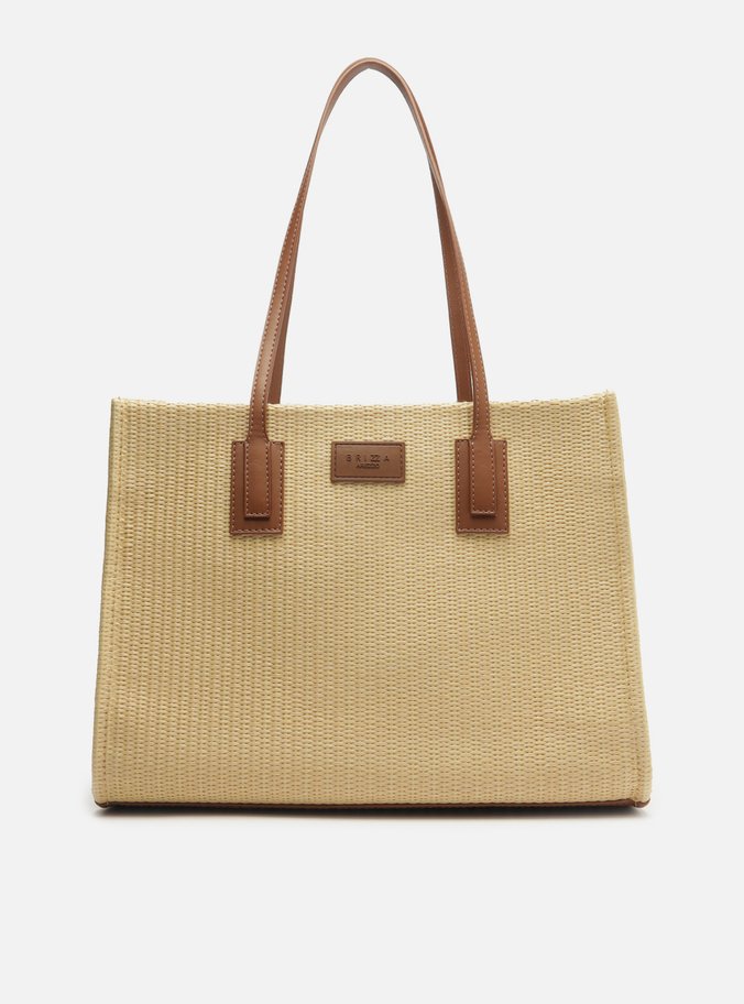 Bolsa Shopping Multicolorida Palha Brizza