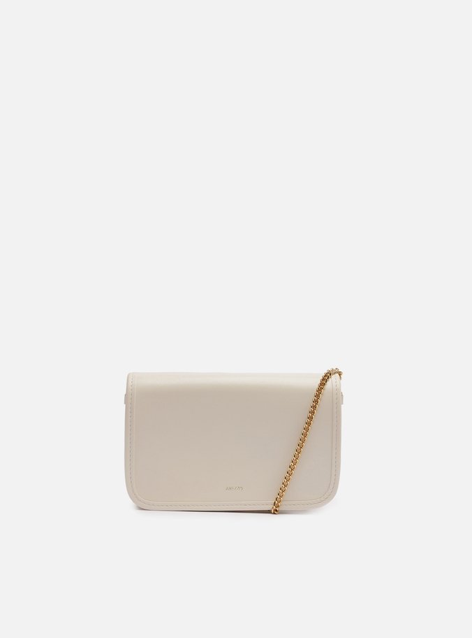 Bolsa Tiracolo Branca Couro Pequena Corrente