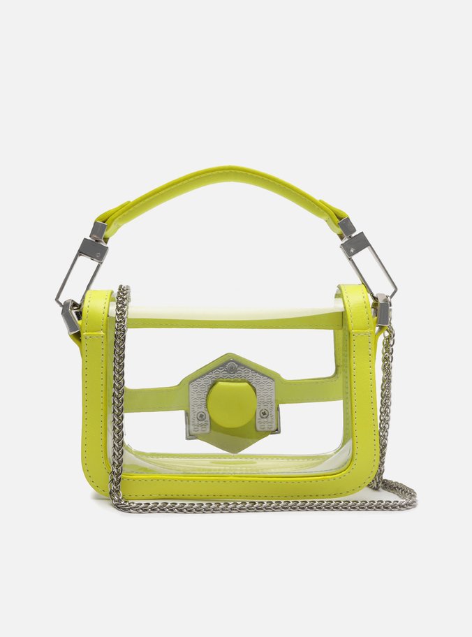 Bolsa Tiracolo Amarela Vinil Pequena