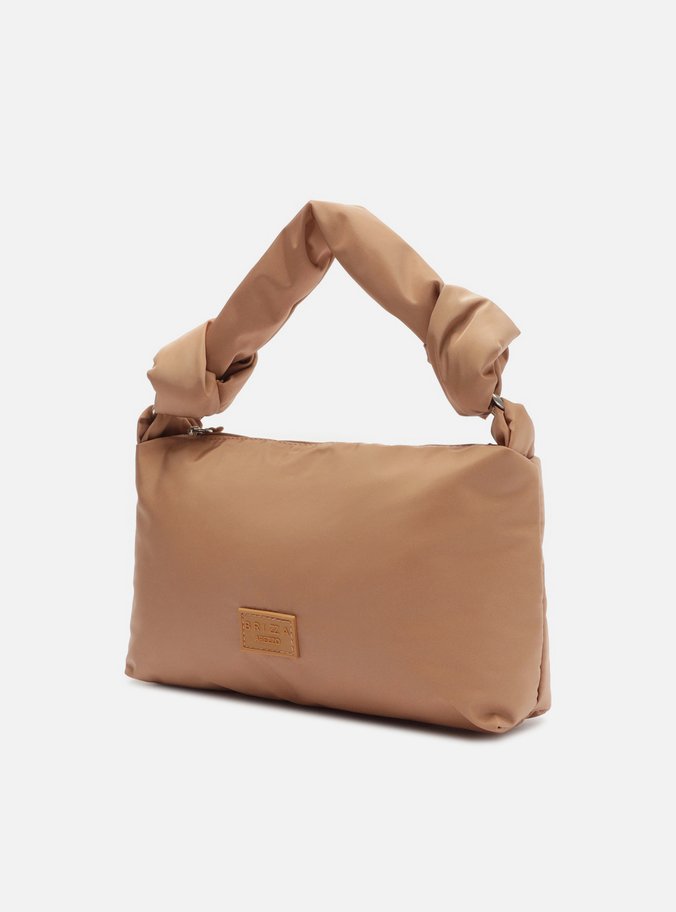Bolsa Hobo Marrom Nylon Bella Pequena