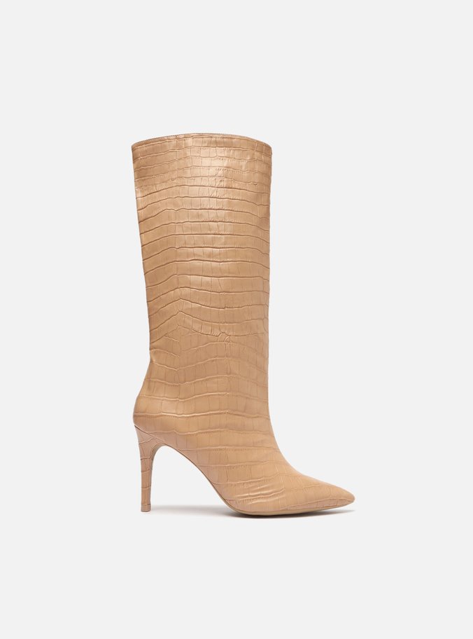 Bota Nude Croco Cano Alto Miranda 