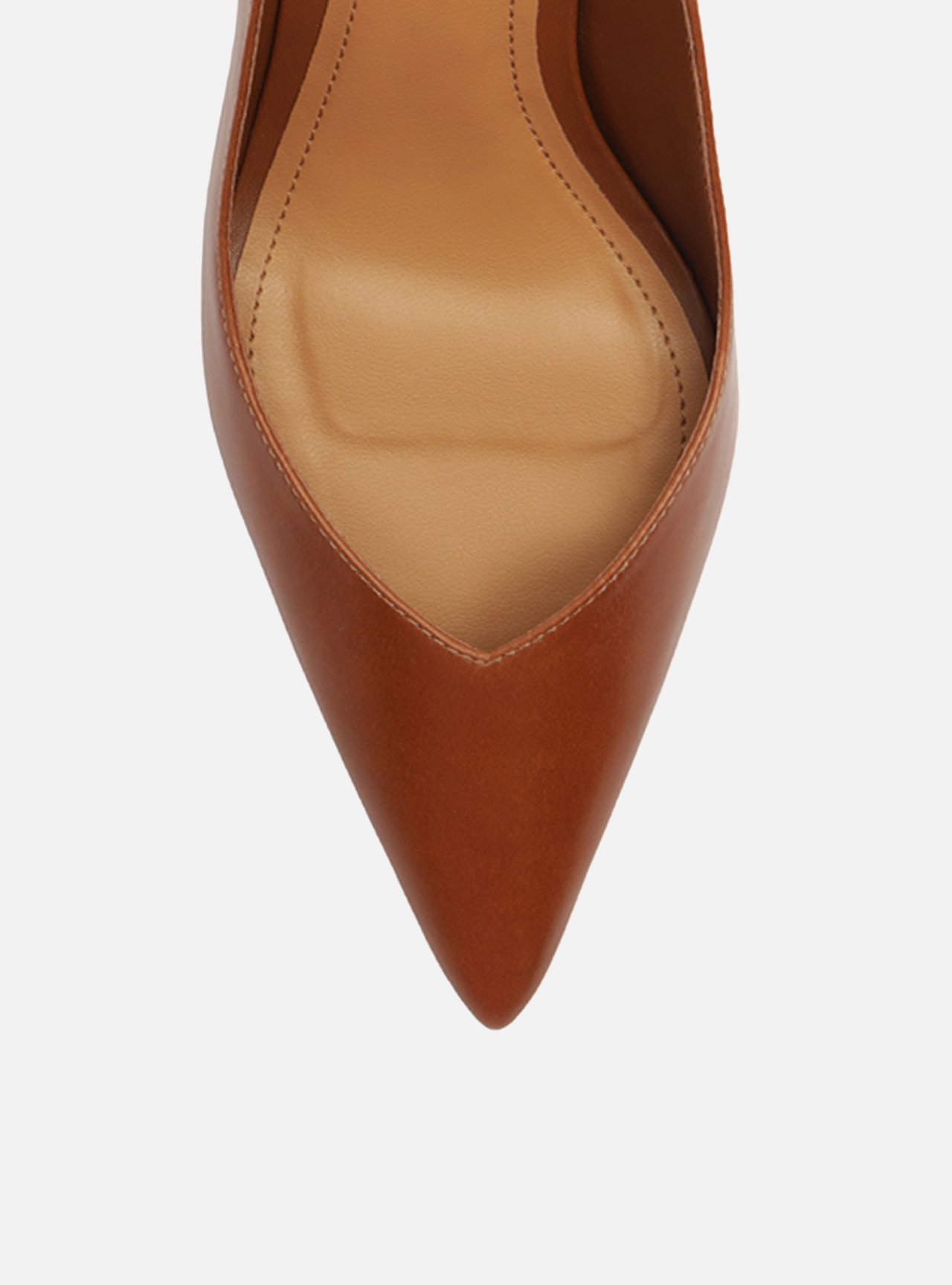Scarpin Marrom Couro Salto Médio Bloco Slingback — foto 5