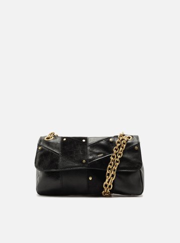 Arezzo — Bolsa Tiracolo Preta Couro Média