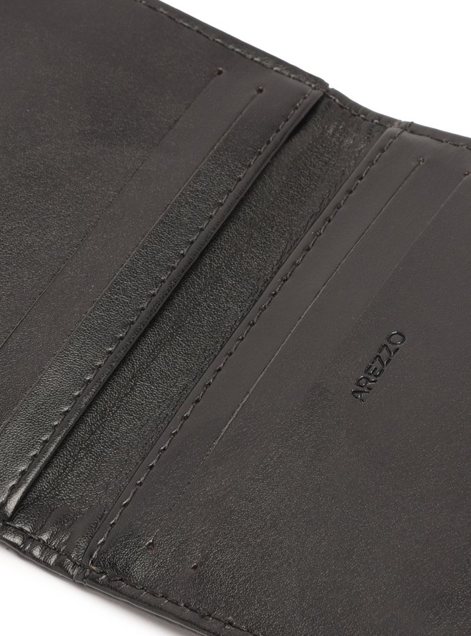 Porta-Cartões Preto Croco Metal
