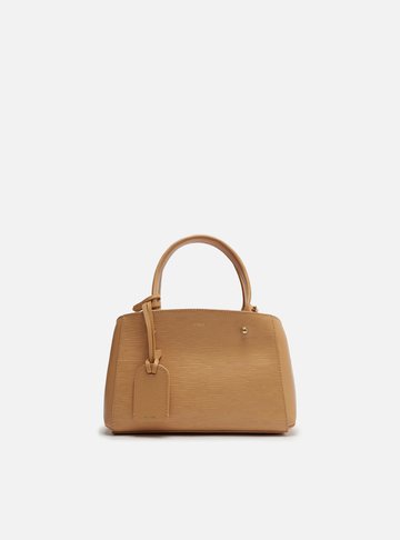 Bolsa Tote Nude Couro Wave Bella Pequena