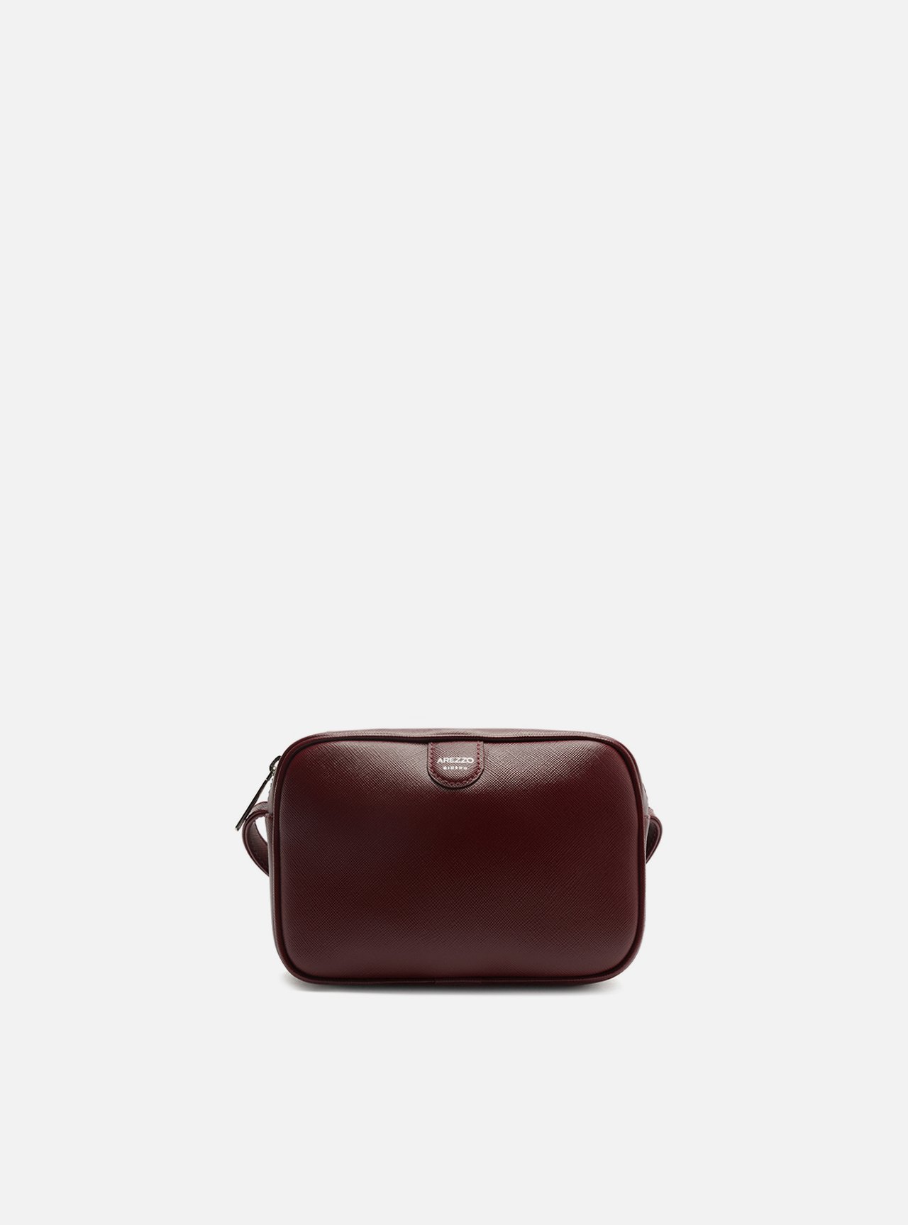 Bolsa Tiracolo Bordô Pequena Metais — foto 1
