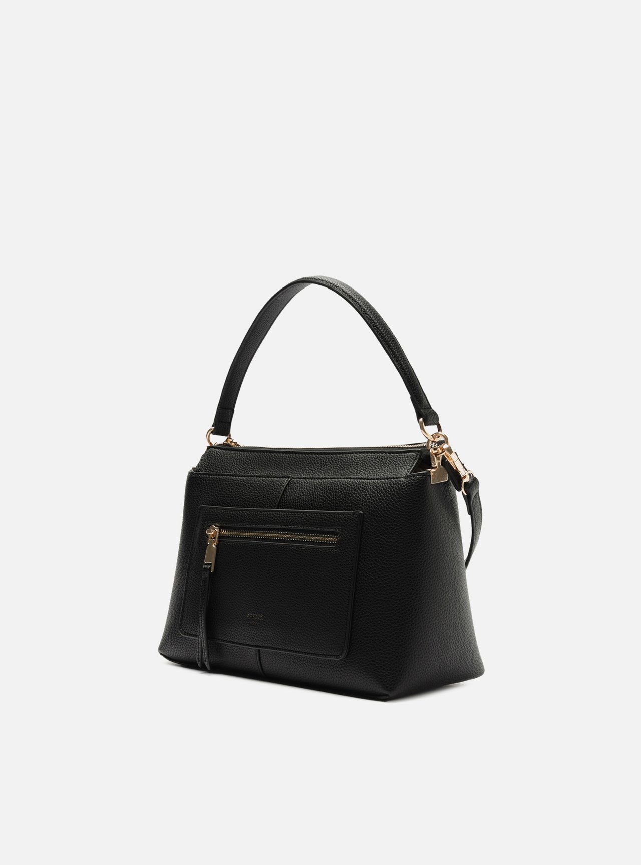 Bolsa Tote Preta Média Bolso Frontal — foto 2