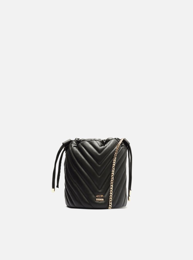 Bolsa Bucket Preta Matelassê Pequena