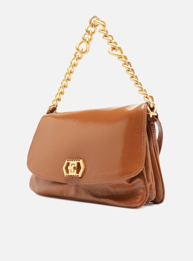 Bolsa Tiracolo Marrom Couro Amélia Grande