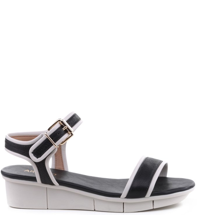 Flatform Couro Preta