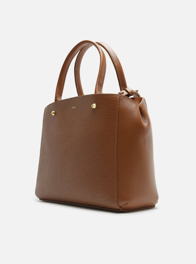 Bolsa Tote Marrom Couro Bella Média Cúrcuma