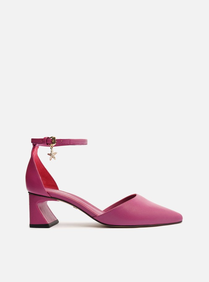 Scarpin Roxo Bloco Aberto