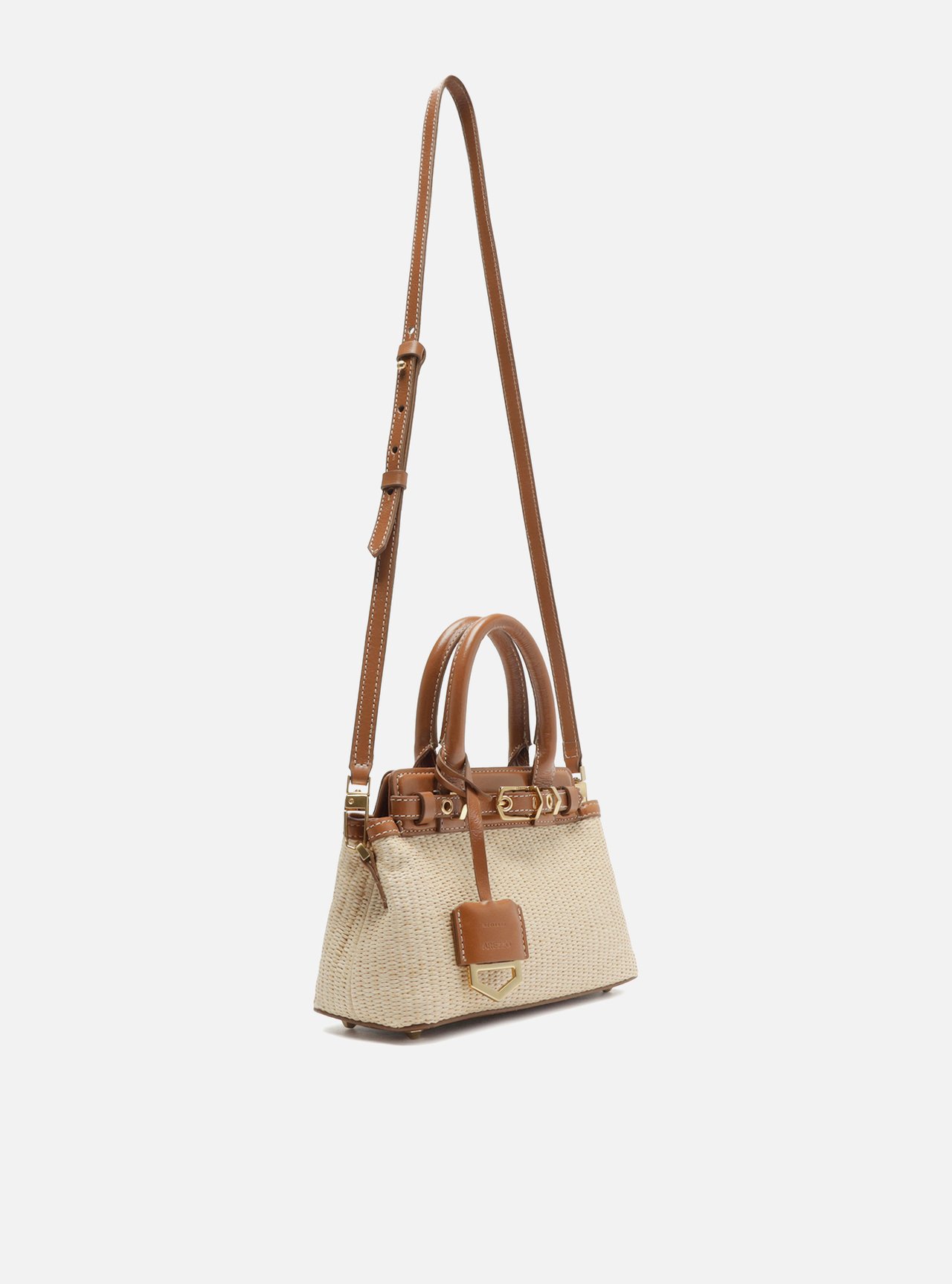 Bolsa Tote Marrom Ráfia Victória Pequena — foto 5