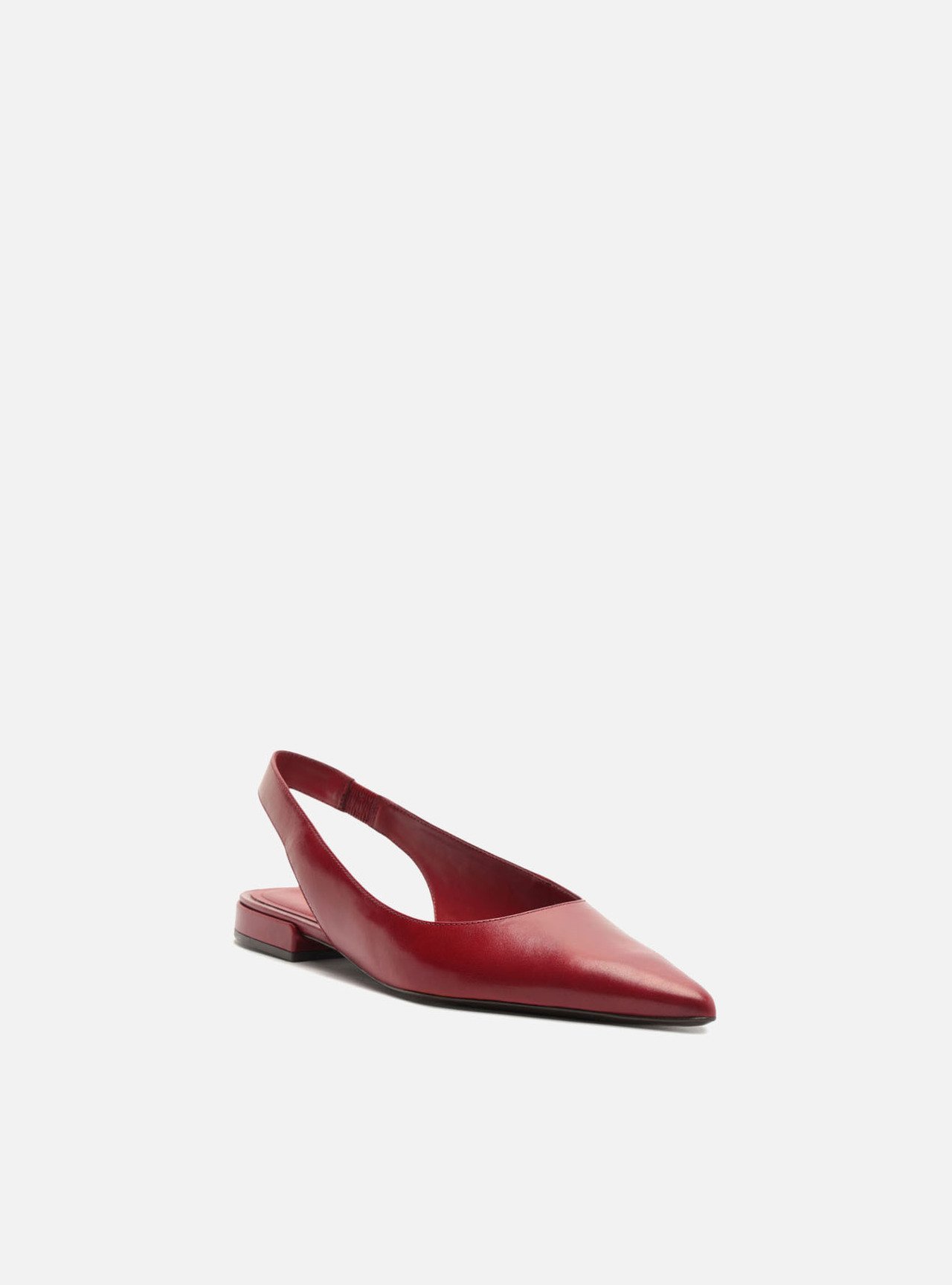 Sapatilha Vermelha Couro Slingback Bico Fino — foto 2