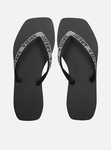 Arezzo — Chinelo de Dedo Branca Bico Quadrado Brizza