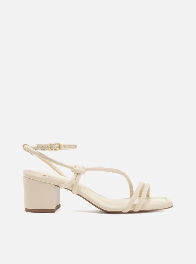 Sandália Off-White Salto Bloco