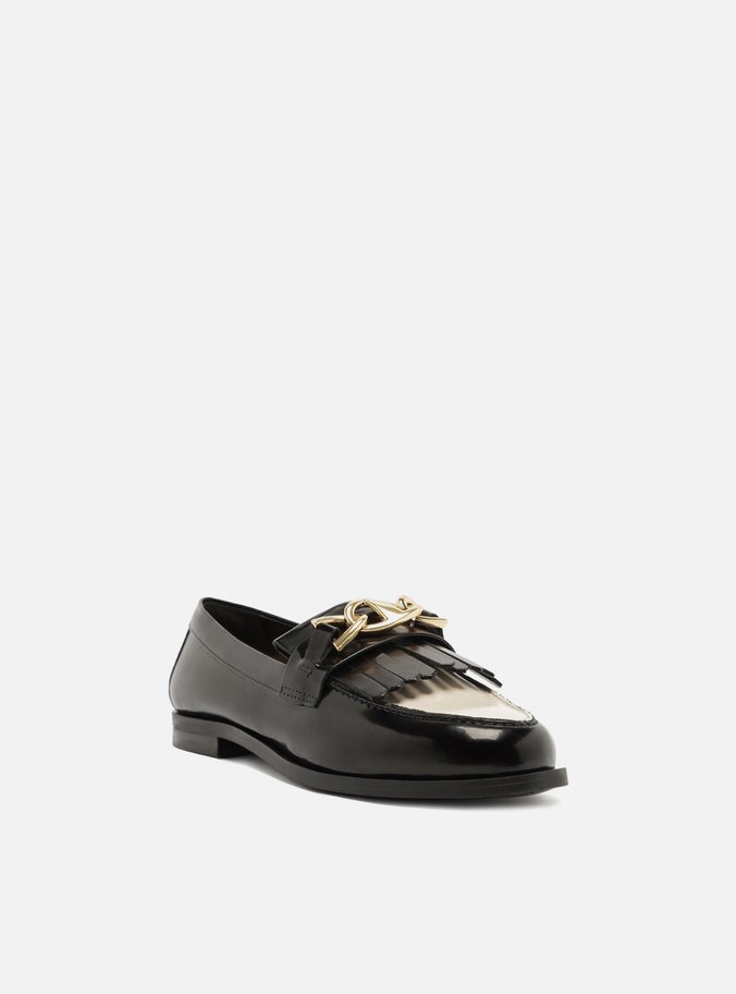 Mocassim Preto Bridão Bico Redondo