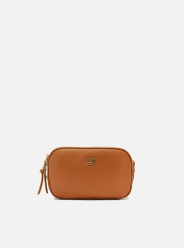 Bolsa Tiracolo Marrom Couro Pequena Assinatura
