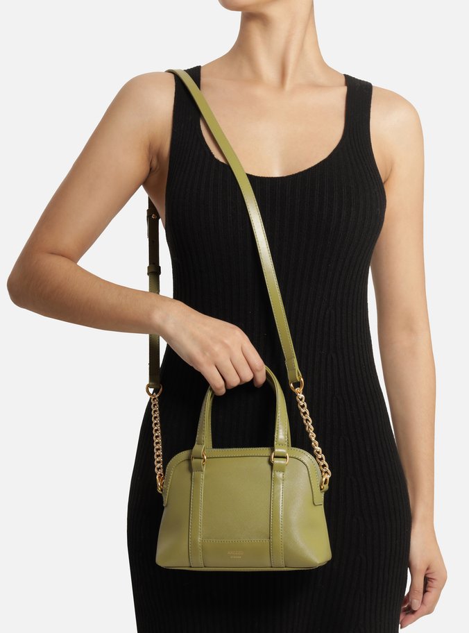 Bolsa Tote Verde Texturizada Pequena Corrente