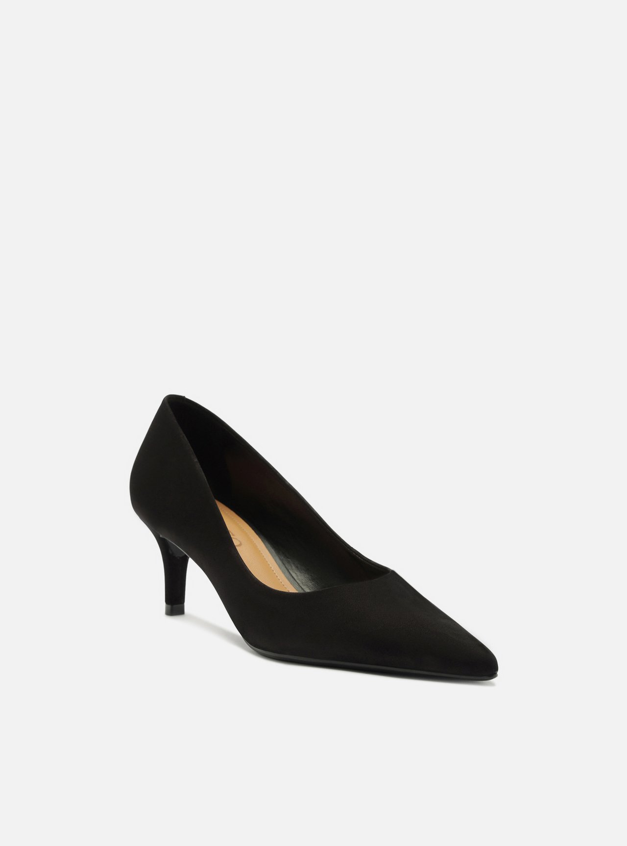 Scarpin Preto Acamurçado Salto Fino — foto 2