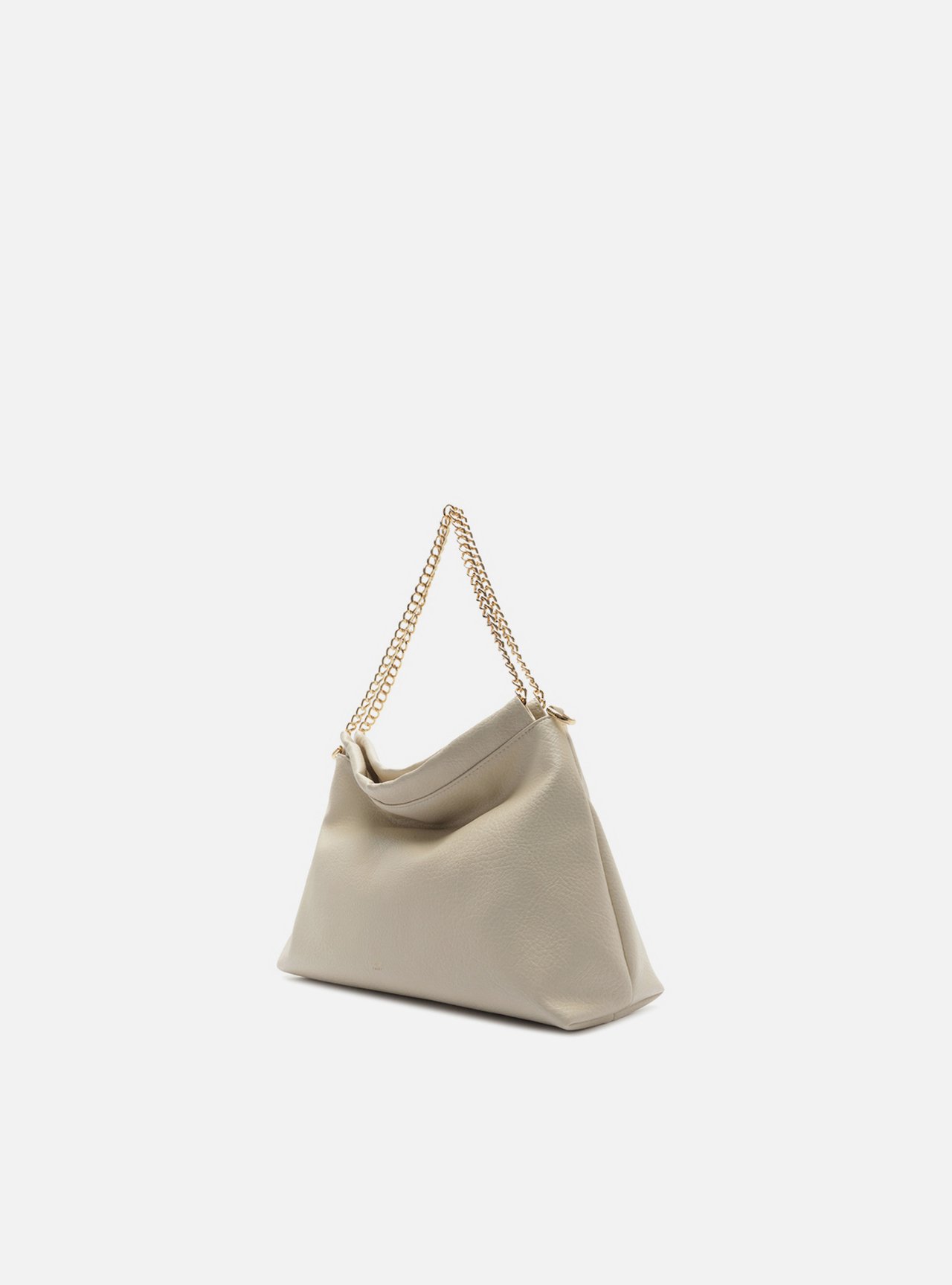 Bolsa Hobo Branca Média Alça Corrente — foto 2