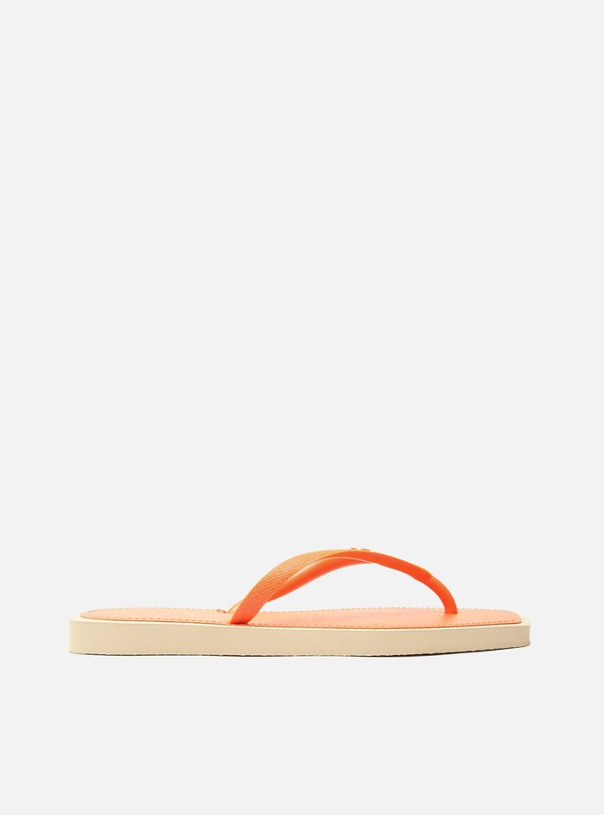 Chinelo de Dedo Laranja Square Bicolor Brizza Color