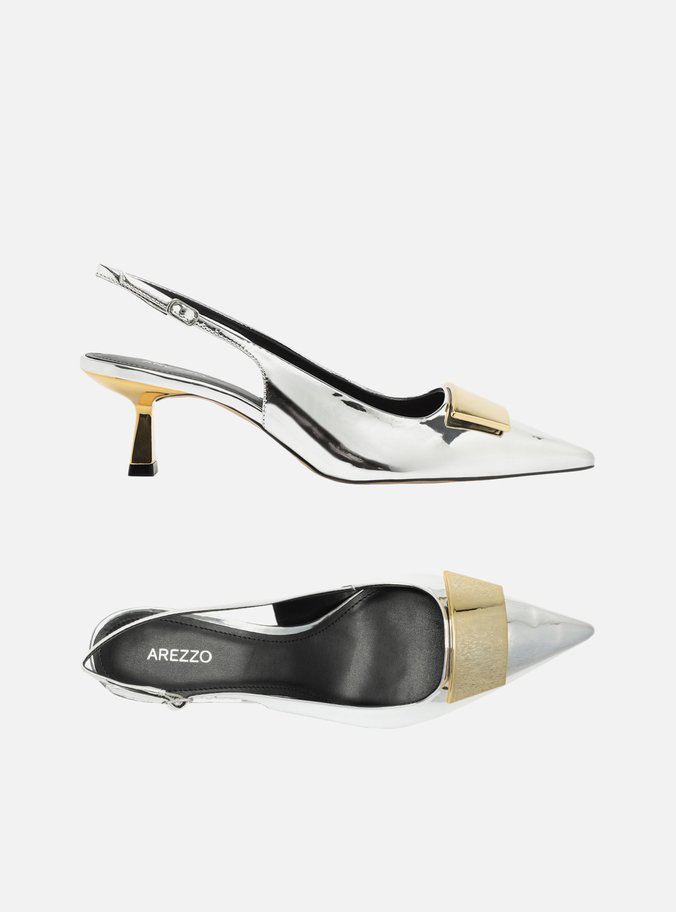 Scarpin Prata Bico Fino Slibcks