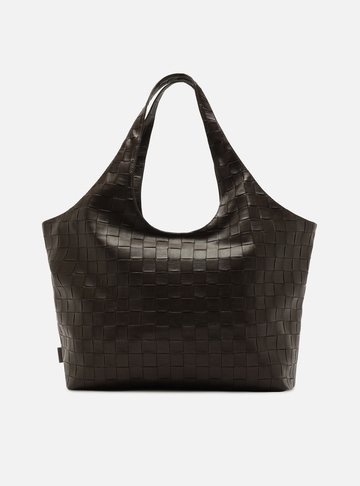 Arezzo — Bolsa Hobo Marrom Grande Tressê