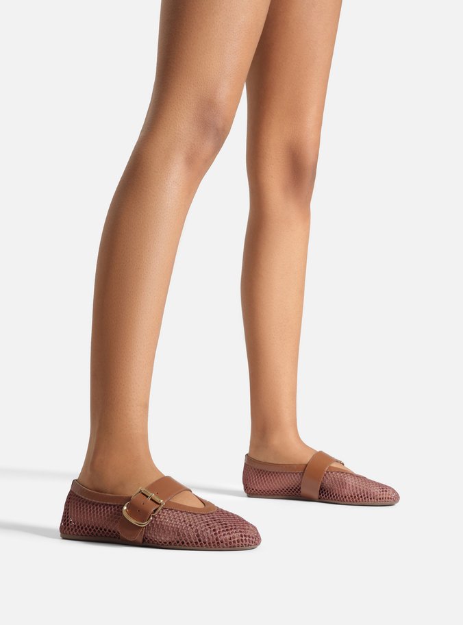 Sapatilha Marrom Tela Fivela