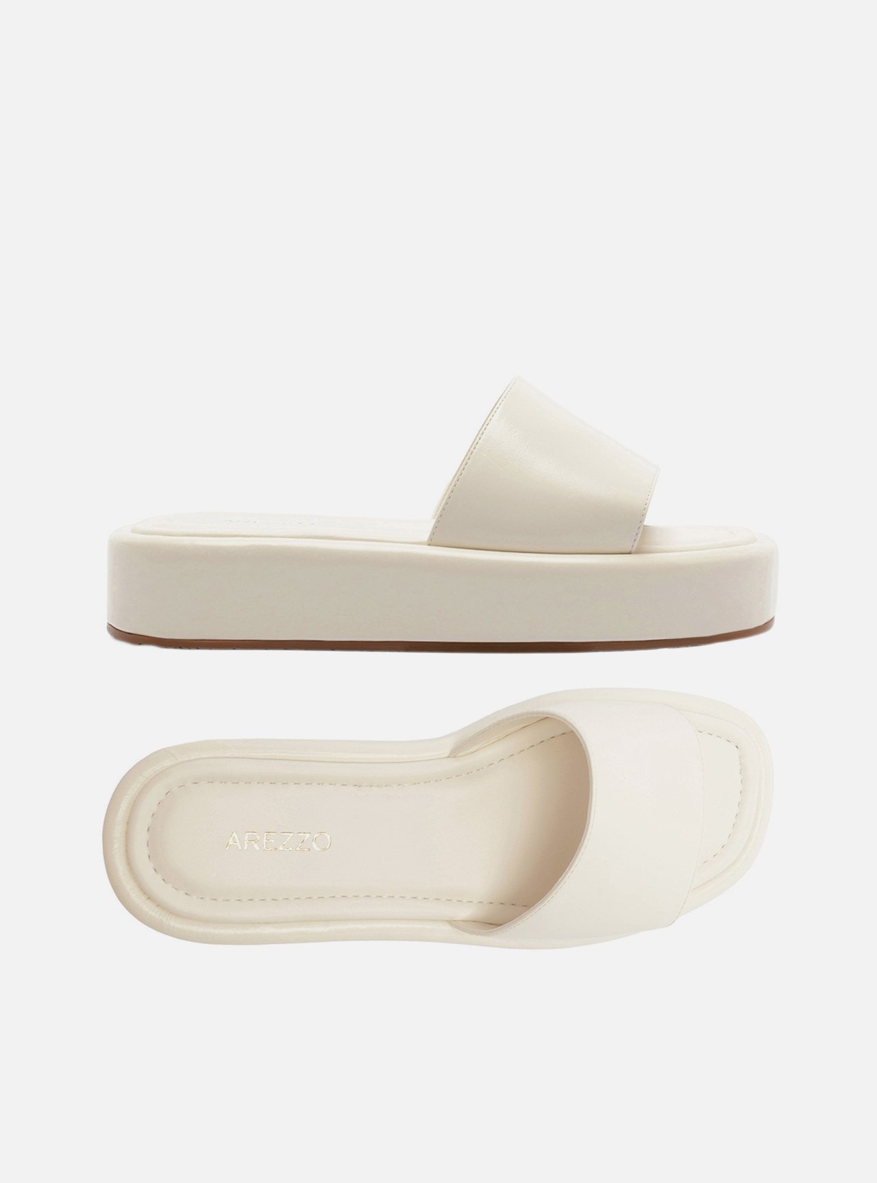 Tamanco Branco Couro Flatform Tira Emma — foto 5