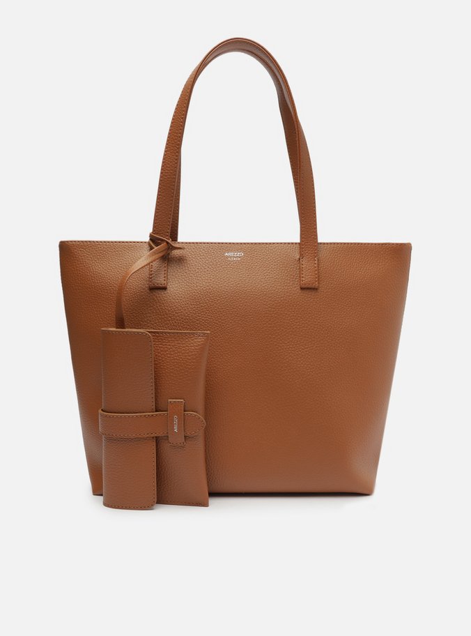 Bolsa Shopping Marrom Caramel Mercato Grande