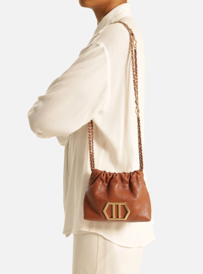 Bolsa Tiracolo Marrom Couro Esther Pequena