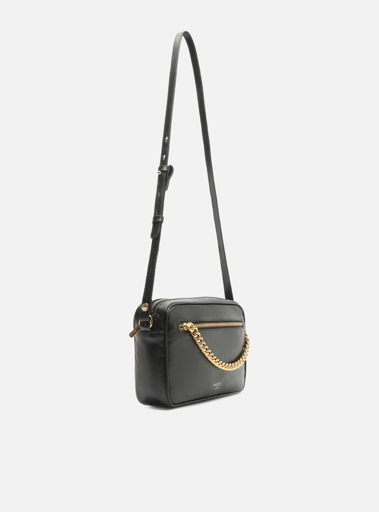 Bolsa Tiracolo Preta Pequena Bolso Corrente — foto 5