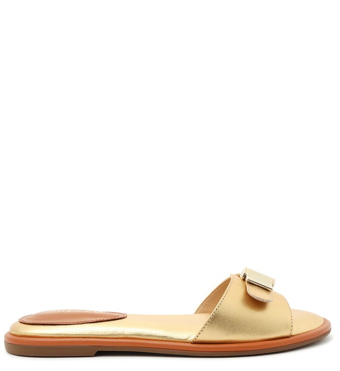 Rasteira Dourado Clogs Fivela Dourada New Golden