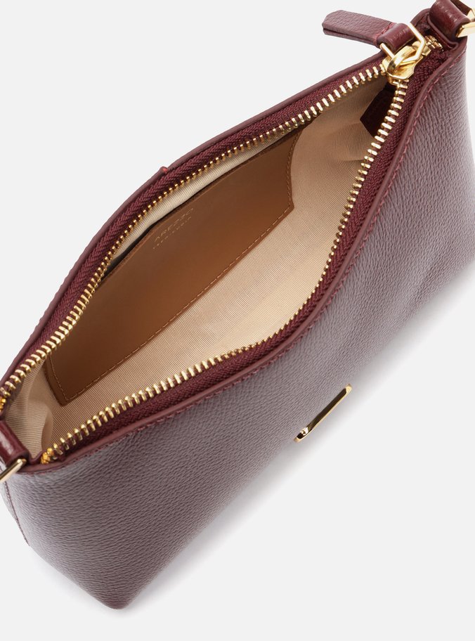 Bolsa Tiracolo Vermelha Couro Pequena Corrente