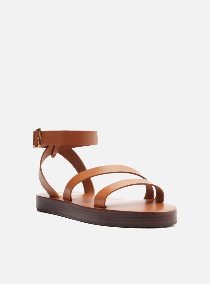 Sandália Marrom Salto Flatform