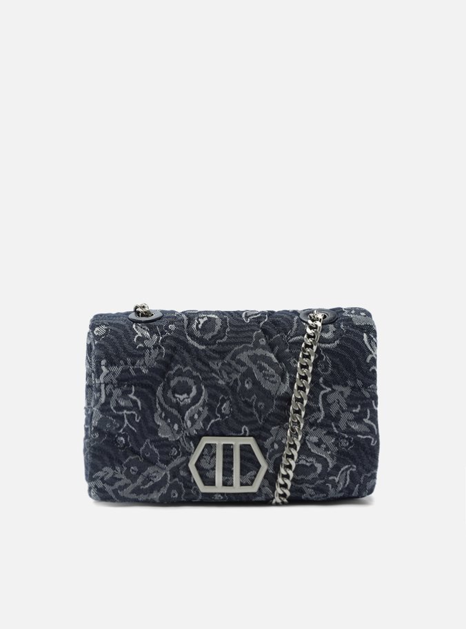 Bolsa Tiracolo Tecido Azul Emma Grande