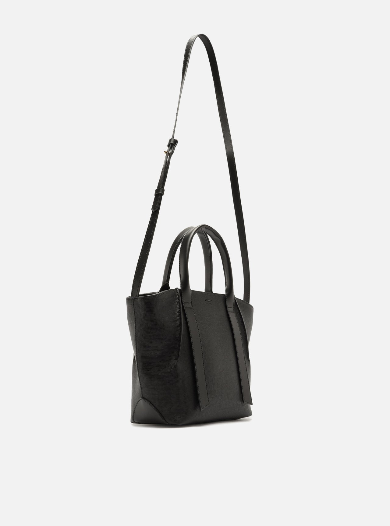 Bolsa Tote Preta Média Tiras — foto 5