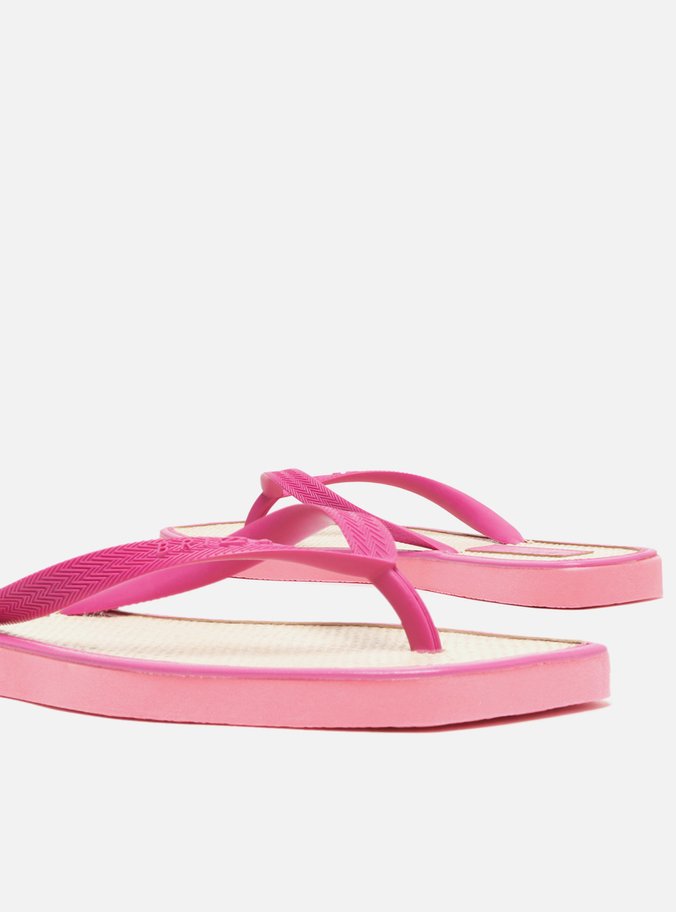 Chinelo de Dedo Multicolorido Square Palmilha Palha