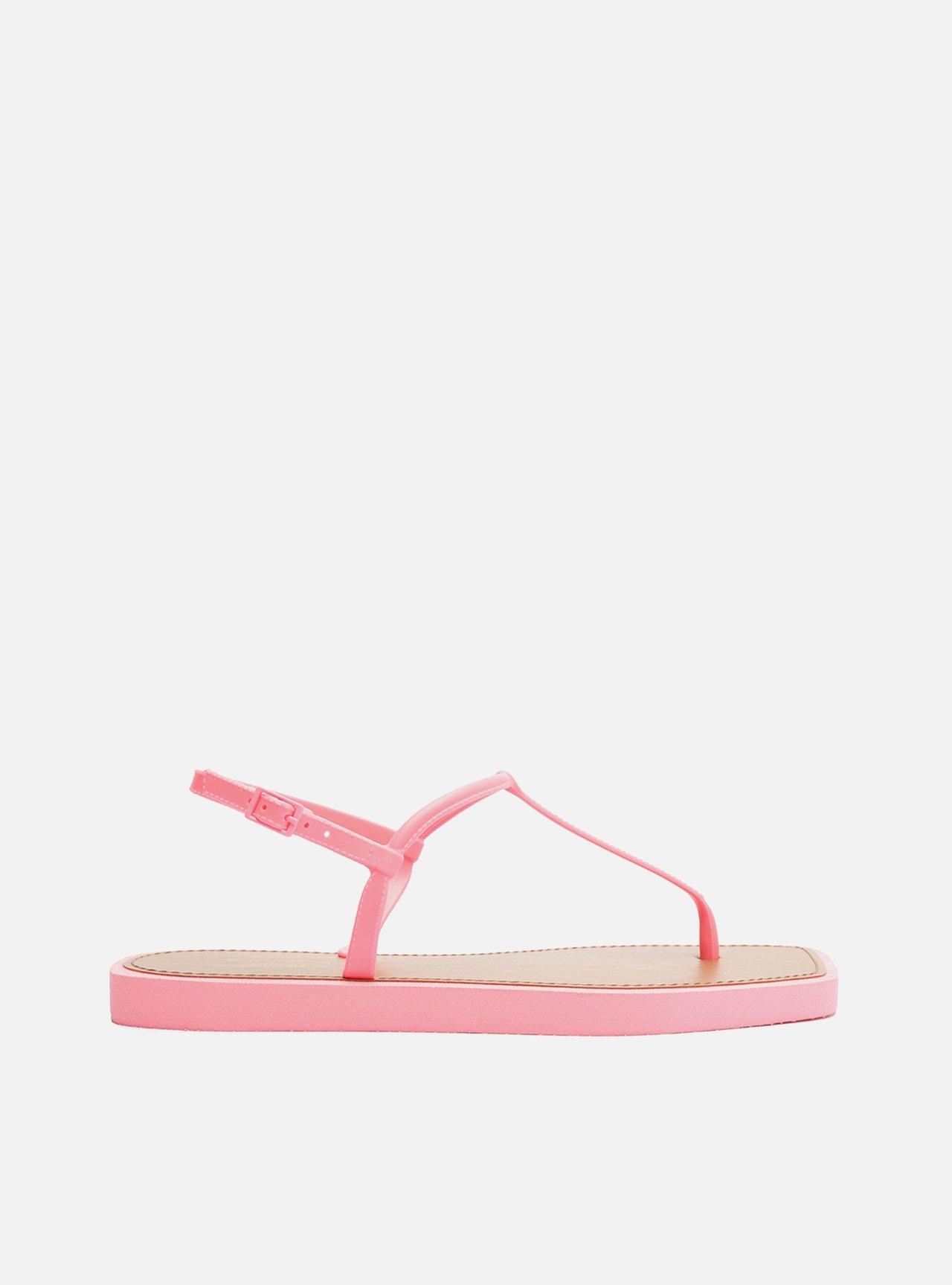 Sandália Rasteira Rosa Slim Square Brizza — foto 3