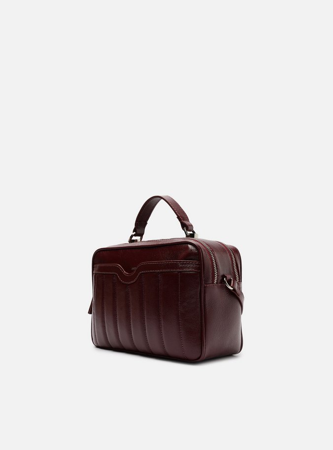 Bolsa Tiracolo Vinho Couro Francine Média
