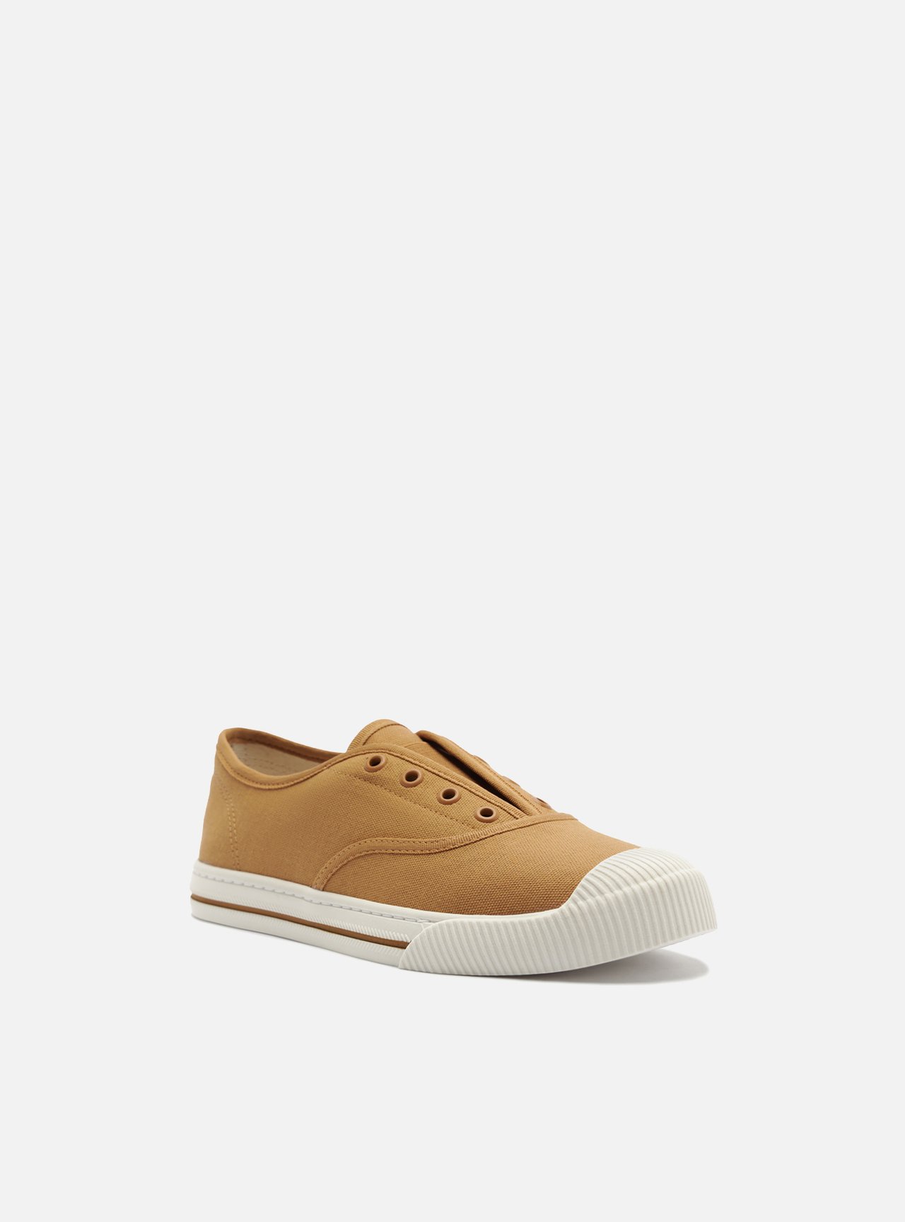 Tênis Slip On Marrom Lona Elástico — foto 2
