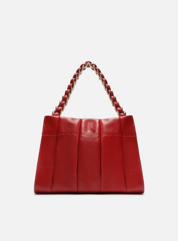 Bolsa Tote Vermelha Couro Milano Média