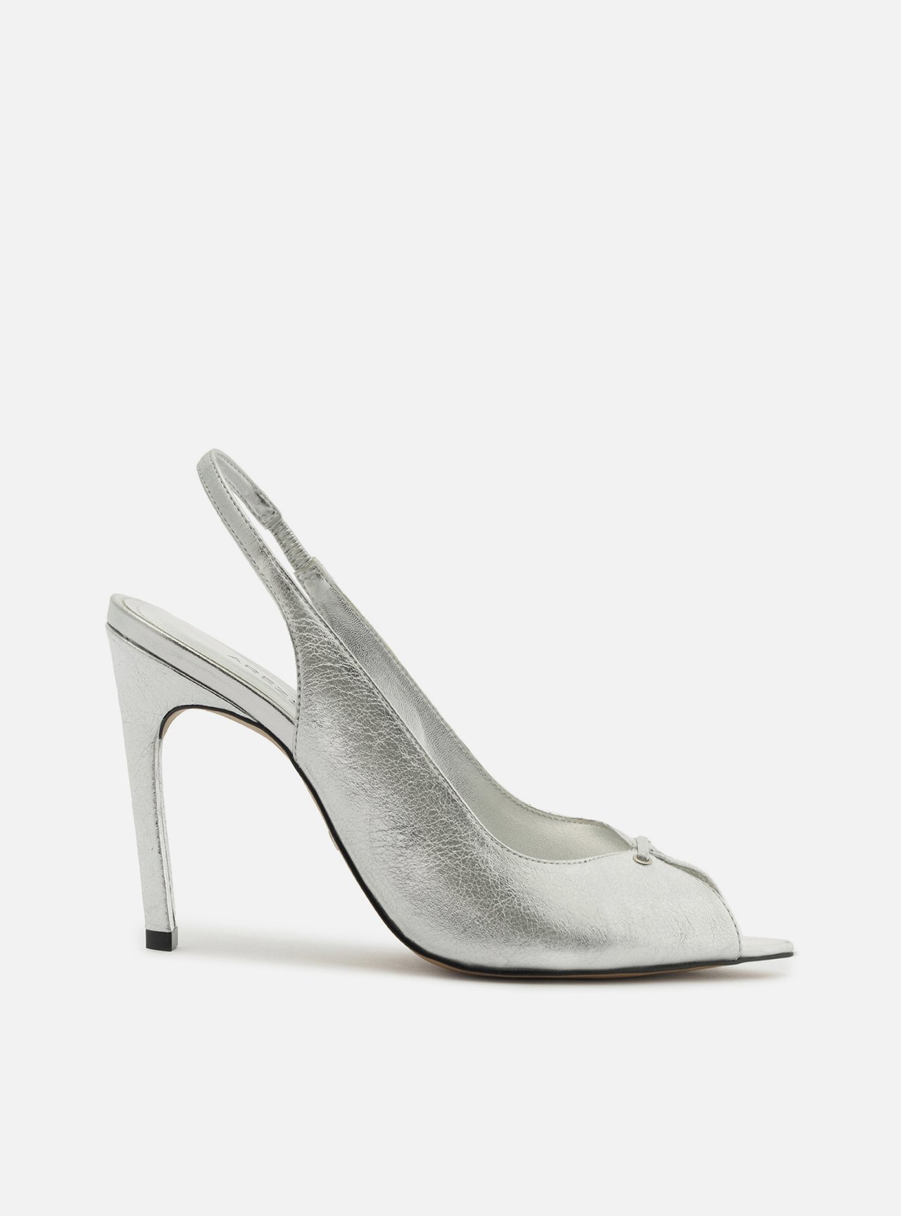 Sandália Prata Salto Alto Slingback — foto 1