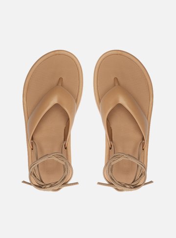 Sandália Rasteira Marrom Sunny Brizza